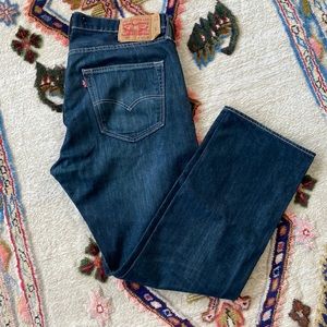 Men’s dark wash Levi’s 501 jeans